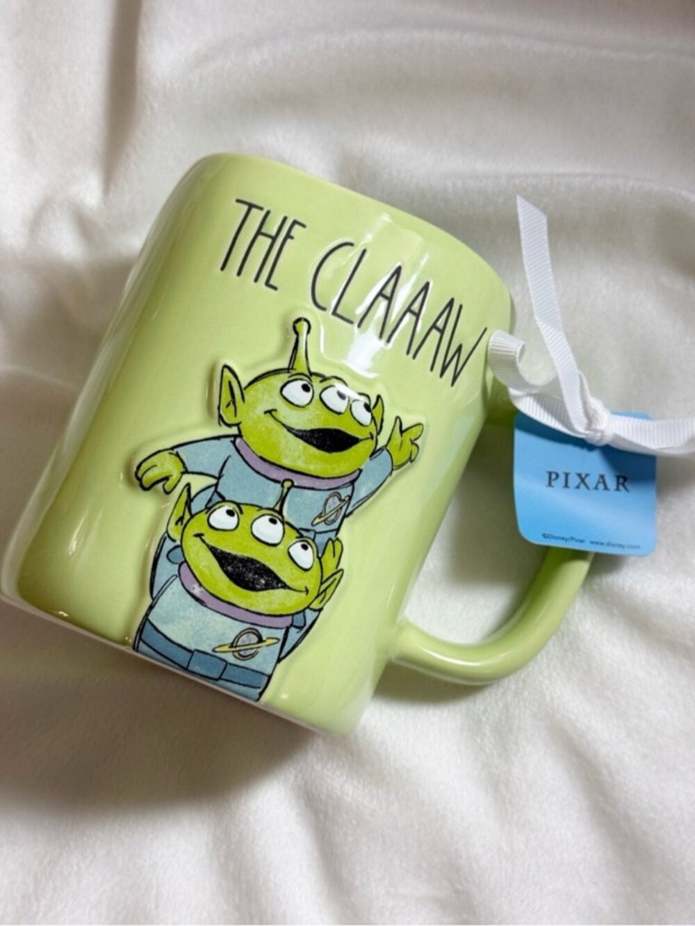 Rae Dunn Toy Story Disney Pixar "The Claaaw" Green Mug NWT
